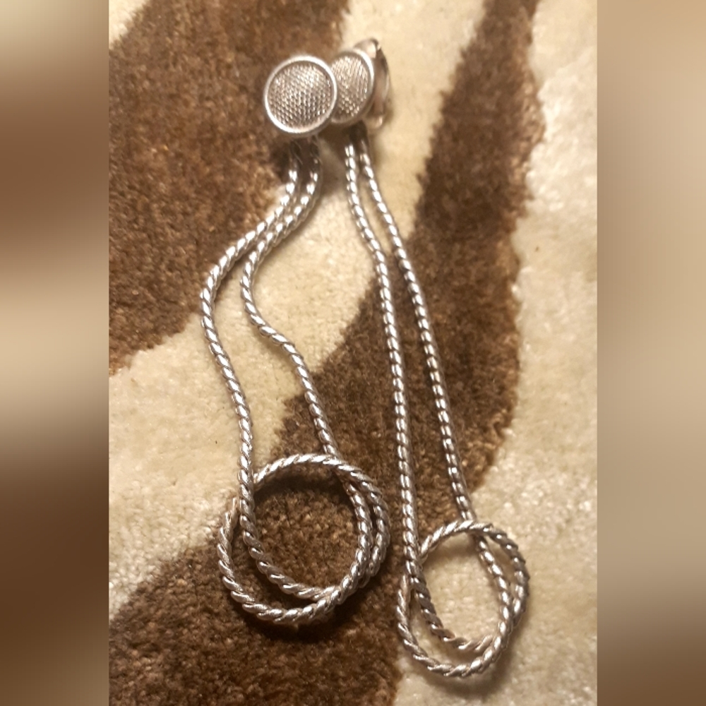 Vintage dangle clip on earrings